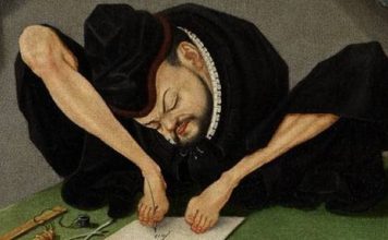 Thomas Schweicker, le calligraphe sans mains qui ecrivait avec ses pieds